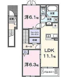R.N.P レジデンスW II 2LDKの間取図画像