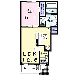 リアライズI 1LDKの間取図画像