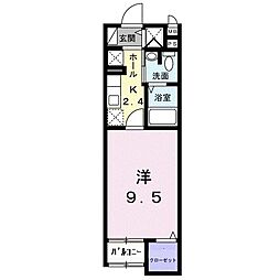 ケントク3 1Kの間取図画像