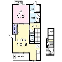 サンライズ・パークス 1LDKの間取図画像