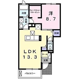 Nメゾン1 1LDKの間取図画像
