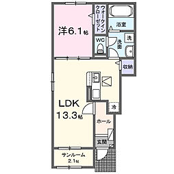 ユングフラウ オオタ 1LDKの間取図画像