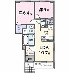 Brand new day 2LDKの間取図画像
