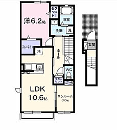 セレストローザ 1LDKの間取図画像