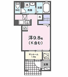 仮称;海神3丁目アパート ワンルームの間取図画像