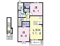 エルシオン2 2LDKの間取図画像