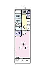ピットファースト 1Kの間取図画像