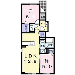 アルドール苫小牧 2LDKの間取図画像