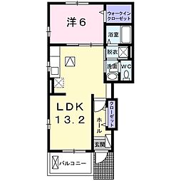 ソーシャルコート 1LDKの間取図画像