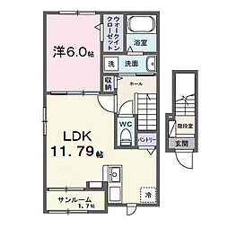 吉津町アパート(028745401) 1LDKの間取図画像