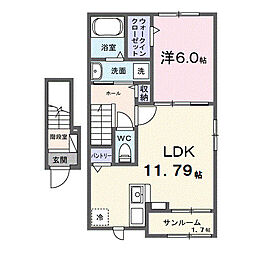 吉津町アパート(028745401) 1LDKの間取図画像