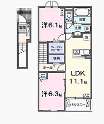 ReiRan(レイラン)I 2LDKの間取図画像