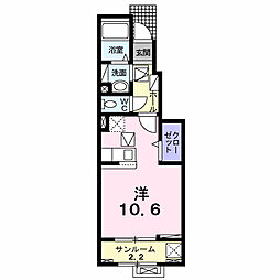 ファースト サンライズI ワンルームの間取図画像