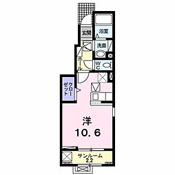 ファースト サンライズII ワンルームの間取図画像