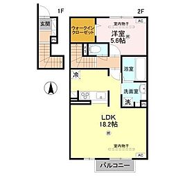 Lamure(ラミュール) 1LDKの間取図画像