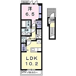 ソフィア御山2 1LDKの間取図画像