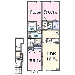 ココル 3LDKの間取図画像