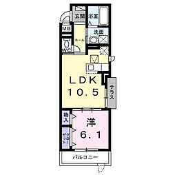 ローレルコート藤江駅前 1LDKの間取図画像