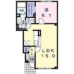 リシェル臨海舟見 1LDKの間取図画像