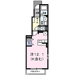 シャルマンパレス ワンルームの間取図画像