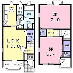 サンクセイズ 2LDKの間取図画像