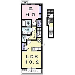 サンビレッジE 1LDKの間取図画像