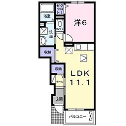ノイ・エラント 1LDKの間取図画像
