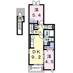 ModessaY&I 2DKの間取図画像