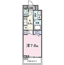 旭町1丁目アパート(028751901) 1Kの間取図画像