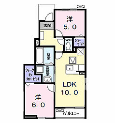 Seed 2LDKの間取図画像