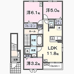 リトルウッズI 3LDKの間取図画像