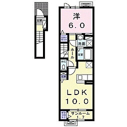 グラン アクシス I 1LDKの間取図画像