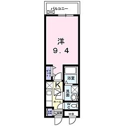 アルページュ伊賀 1Kの間取図画像