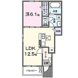 シエロ アスール 1LDKの間取図画像