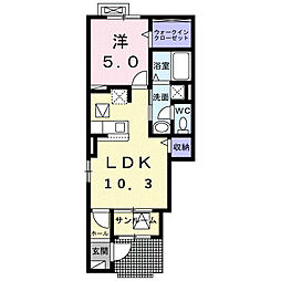 カルーナ 1LDKの間取図画像