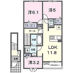 仮称;宮久保4丁目アパートI 3LDKの間取図画像