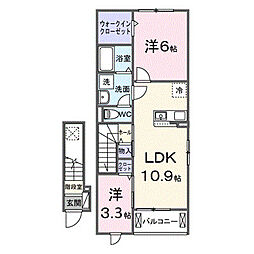 アルシア 2LDKの間取図画像
