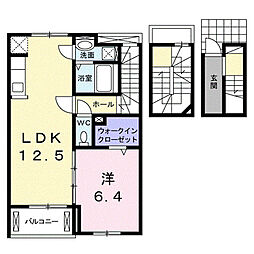 カーサベルデ 1LDKの間取図画像
