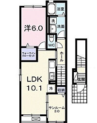 楠木1丁目アパート(028722601) 1LDKの間取図画像