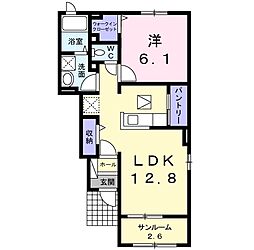 セレノ2 1LDKの間取図画像