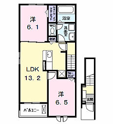 エスペランサ 2LDKの間取図画像
