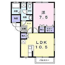 HARRY 1LDKの間取図画像