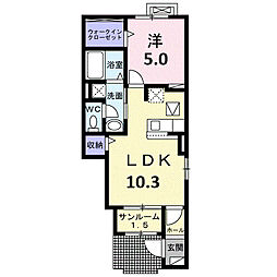 本町6丁目アパート(028826801) 1LDKの間取図画像