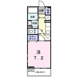 エターナルバンド 1Kの間取図画像