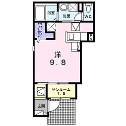 ヒカルサ新潟沼垂西 ワンルームの間取図画像