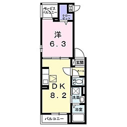 クラリエート 1DKの間取図画像