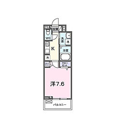クレール・アイ 1Kの間取図画像