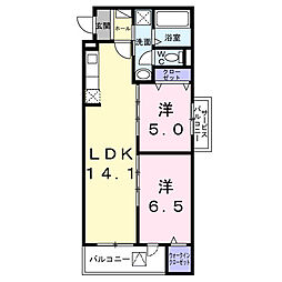 ヒカルサ尼崎西難波 2LDKの間取図画像