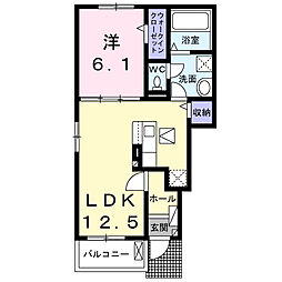 コンフォール 1LDKの間取図画像