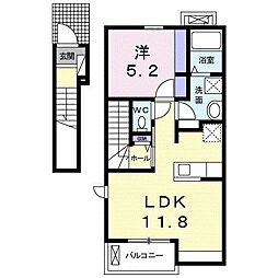 カルム・ブローテ 1LDKの間取図画像